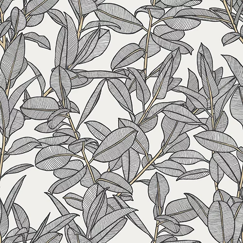 Rubbery Leaf Mono PBR 21526 Available Sizes: 47" x 47"