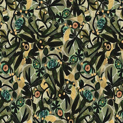 African Garden - Coord A EML305053 Available Sizes: 47" W x 23.5" H