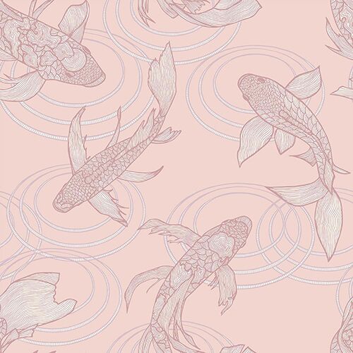 Lucky Fish Powder PBR21585 Available Sizes: 47" x 47"